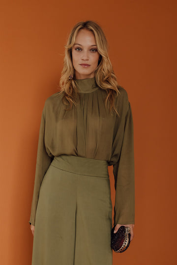 Coco Blouse Olive Branch