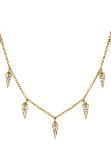 Triangles zirconia necklace | Black Book Fashion