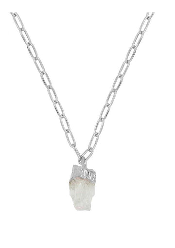 Piedra luna chain necklace | Black Book Fashion